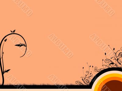 orange background