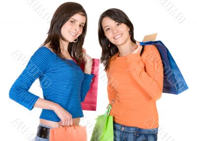 beautiful girls shopping