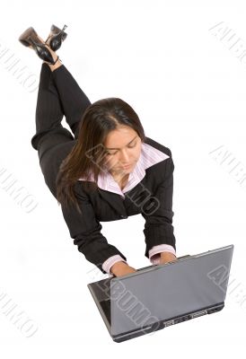 business woman on laptop