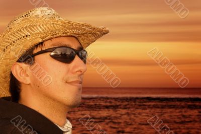 man by the beach - portrait