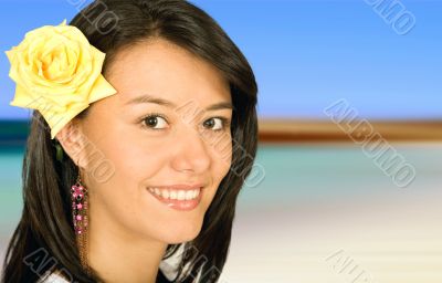 girl by the beach