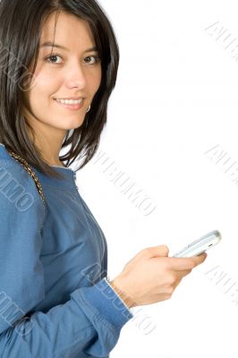 girl with a cellphone on her hand