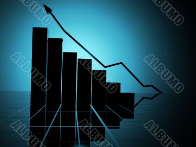 business statistics graph silhouette