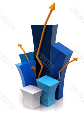 3d growth illustration