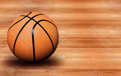 basketball on a court