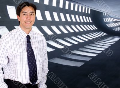 business man portrait in a corporate building
