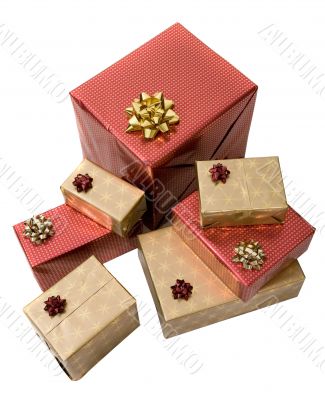 gifts over white