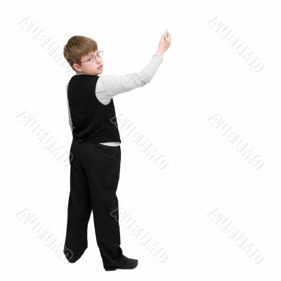 schoolboy with a pen