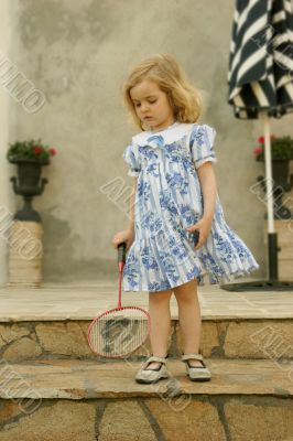 girl with racket