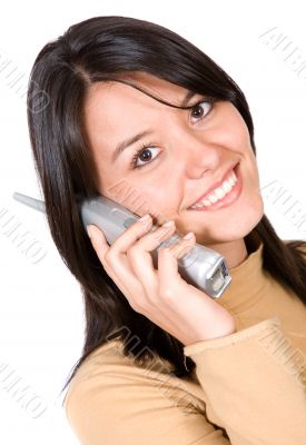 beautiful girl on the phone