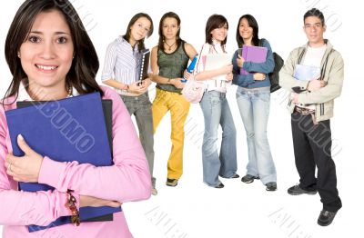 casual teacher and her students