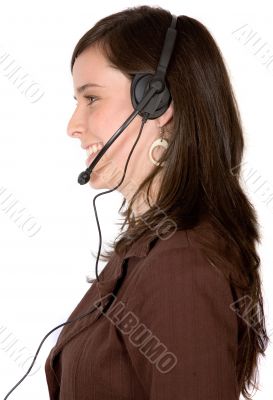 girl with headset