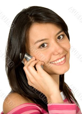 beautiful girl on the phone