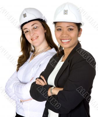 diverse architects - caucasian and asian