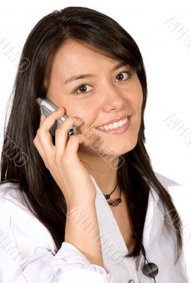 business woman on the phone