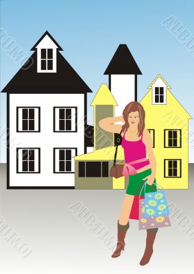 Women with shopping bags