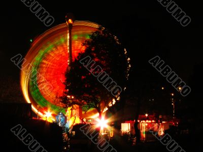 Fairground at night