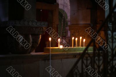 Candles in a church