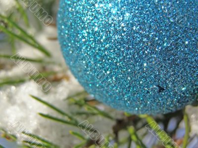 Blue Christmas ball