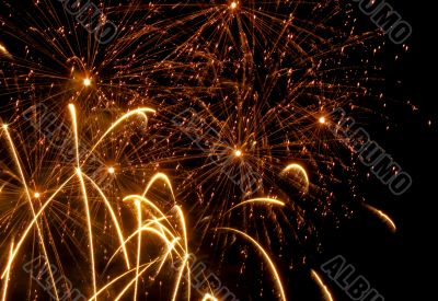Golden fireworks