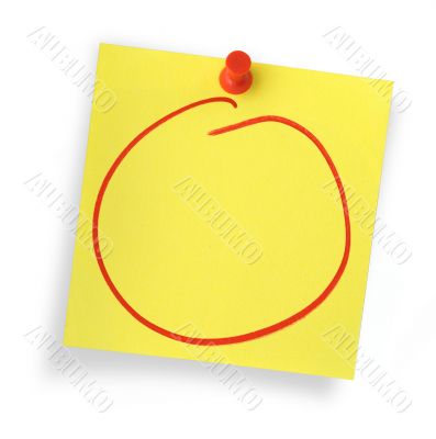 empty adhesive note