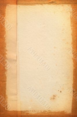 yellowed sheet of paper