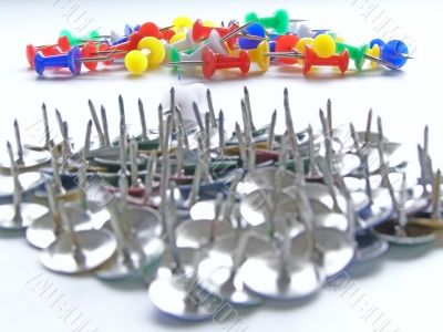 thumtacks and pins