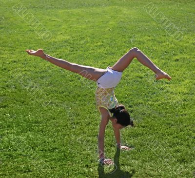 Girl exercising