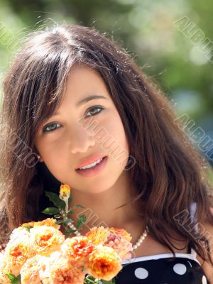 Girl with flowers