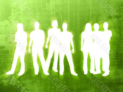 textures style of people silhouettes