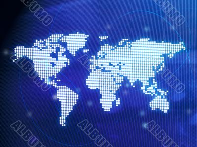 world map technology-style