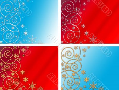 Four christmas backgrounds