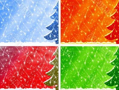 Four christmas backgrounds