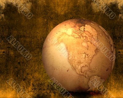 world map-vintage artwork