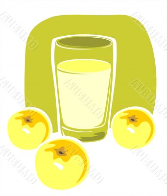 juice and apples