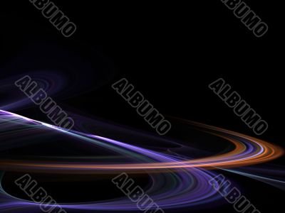 Fractal Abstact Background - Curving bands of colors