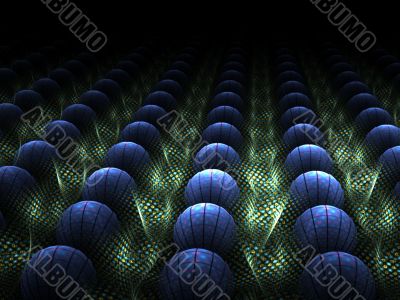 Fractal Abstract Background - 3d globes