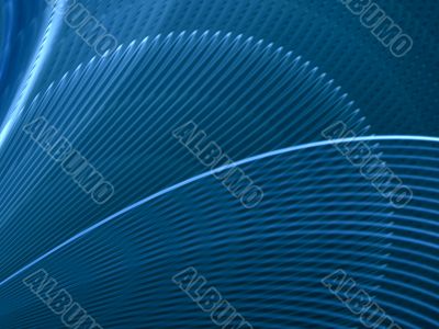 Fractal Abstact Background - Arching threads of blue