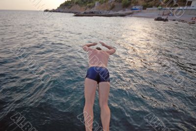 man and water
