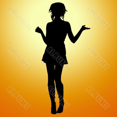 Silhouettes of sexy females