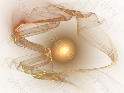 Fractal Abstract Background - Golden textures