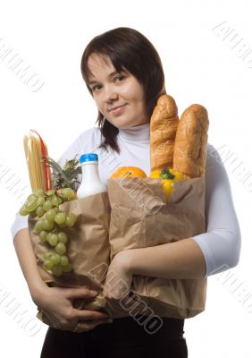 Girl with purchases