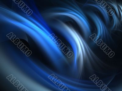 Fractal Abstract Background - Arching blues