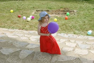 girl and balon