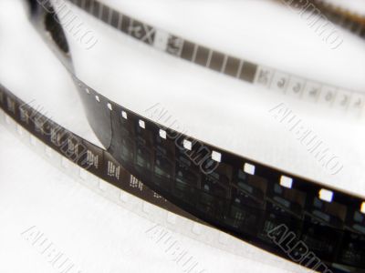 close-up fragment of film strip