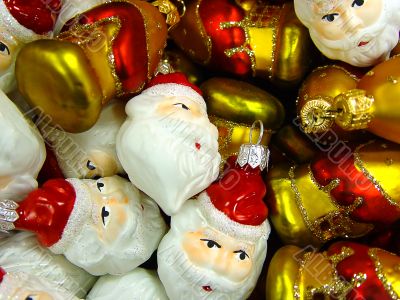 santa claus glass decorative toys