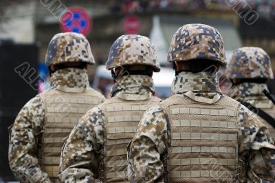 Soldiers at the Military parade
