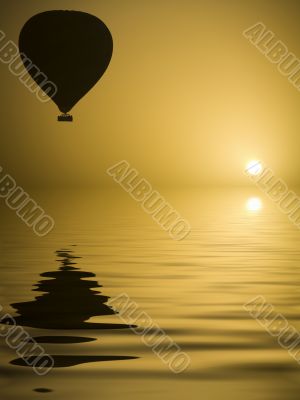 Hot Air Balloon and the Sun