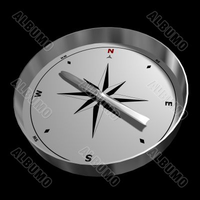 Compass Isolated on Black