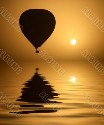 Hot Air Balloon and the Sun